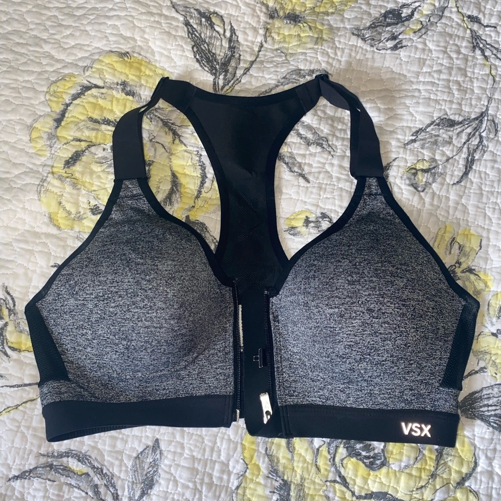 VSX Women's Black and Gray Sports Bra